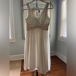 Cream silk cocktail dress